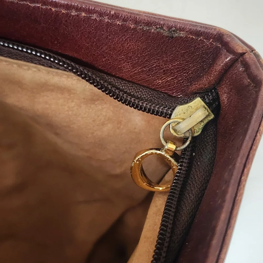 Oroton Brown Leather Purse Shoulder Bag